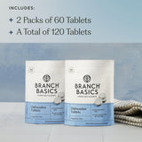 Branch Basics Dishwasher Tablets - 120 Ct | Plastic-Free, Fragrance-Free, Human-Safe, Dishwasher Pods Replacement | Delivers a Powerful Clean Without