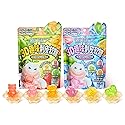 Fruit Peelable Candy, Delicious Peelable Gummies Fudge, 50% Juice Content White Peach Mango Grape Candy, Tasty Sour-Sweet Desserts Casual Snacks