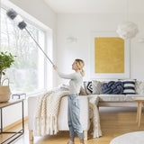 DEEHYO Microfiber Duster for Cleaning Fan, High Ceiling, Blinds, Furniture, Cars , 9PCS Extendable Feather Duster (Stainless Steel) 30 to 100 Inches