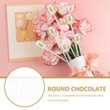 Tofficu 100sets Chocolate Bouquet Support Cups for Valentine Day Candy Holders Straws Flower Packaging Material for and Chocolates