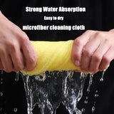 Bamboo Microfiber Cleaning Cloth-8Pcs Kitchen Wash Cloths,Wood Fiber Window Glass Rags,Micro Fiber Cloth for Cleaning Suitable for Dishes,Car Towel