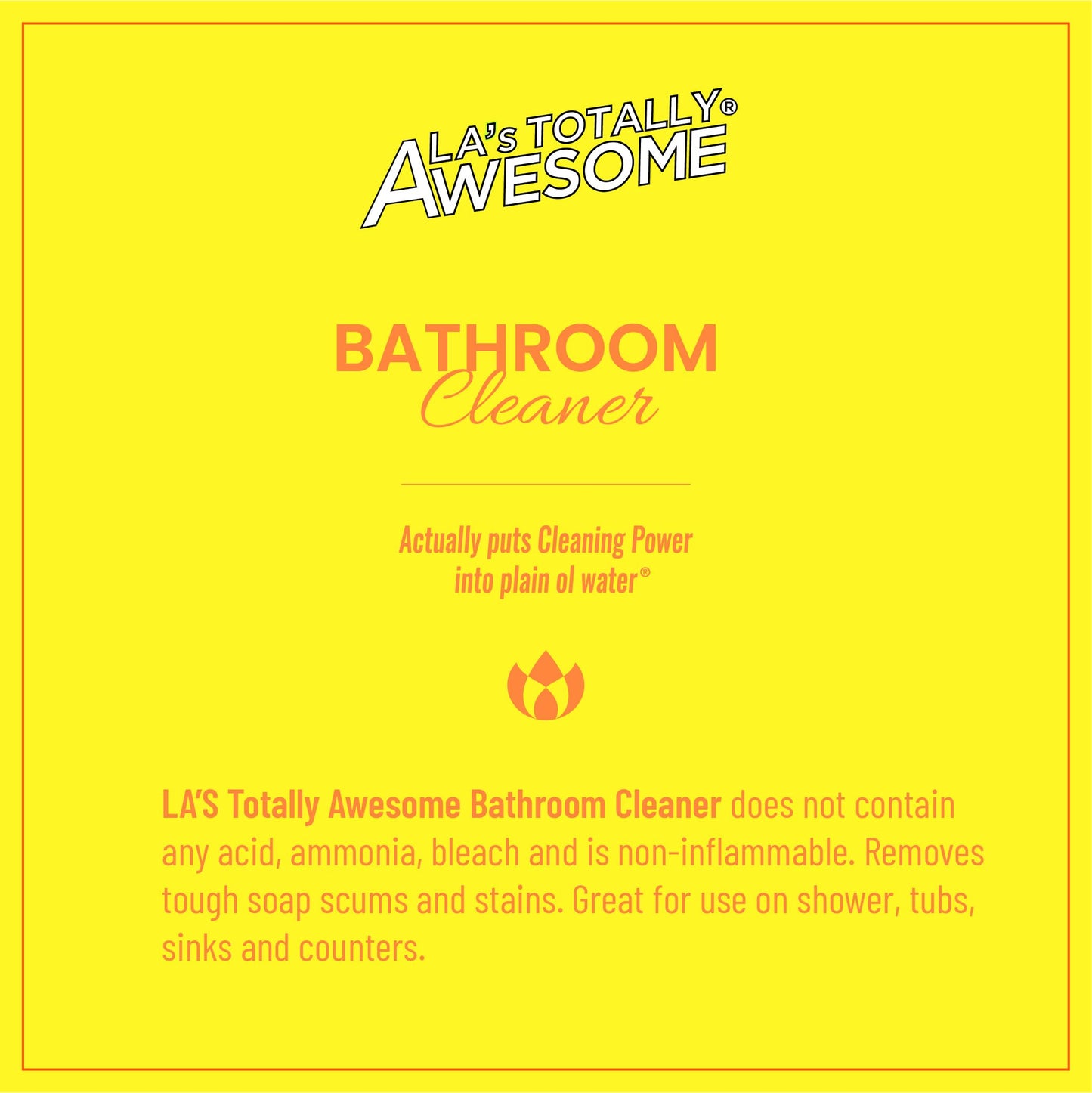 La's Totally Awesome Bathroom Cleaner, Removes Soap Scum & stubborn stains Plant-Derived Formula, 32 Fl Oz (Pack of 3)