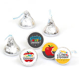 Big Dot of Happiness Teacher Retirement - Happy Retirement Party Round Candy Sticker Favors - Labels Fit Chocolate Candy (1 sheet of 108)