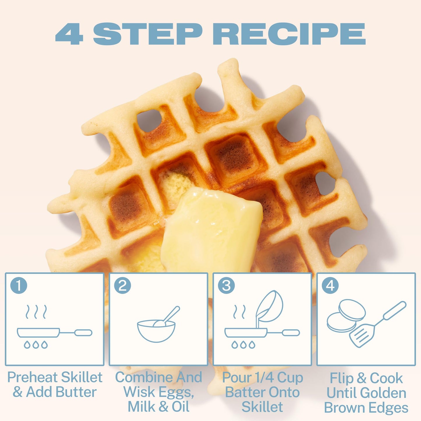 Cravings by Chrissy Teigen Pancake and Waffle Mix, Gluten free, Buttermilk Mochi Pancake & Waffle Mix, 3 Ingredients Mix, Makes 18 Pancakes, 14.2 oz (Pack of 6)