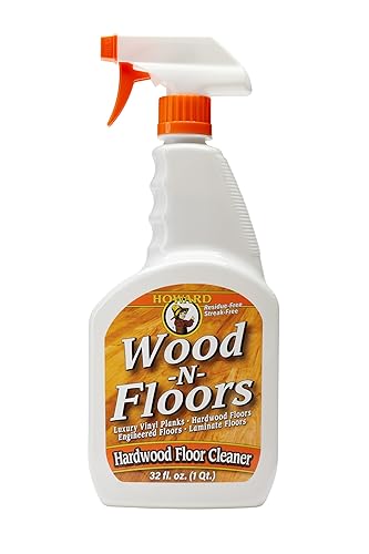 HOWARD Products Wood-N-Floors Hardwood Floor Cleaner for Hardwood, Laminate, and Engineered Surfaces, Wood Floor Cleaner Spray for Luxury Vinyl Plank