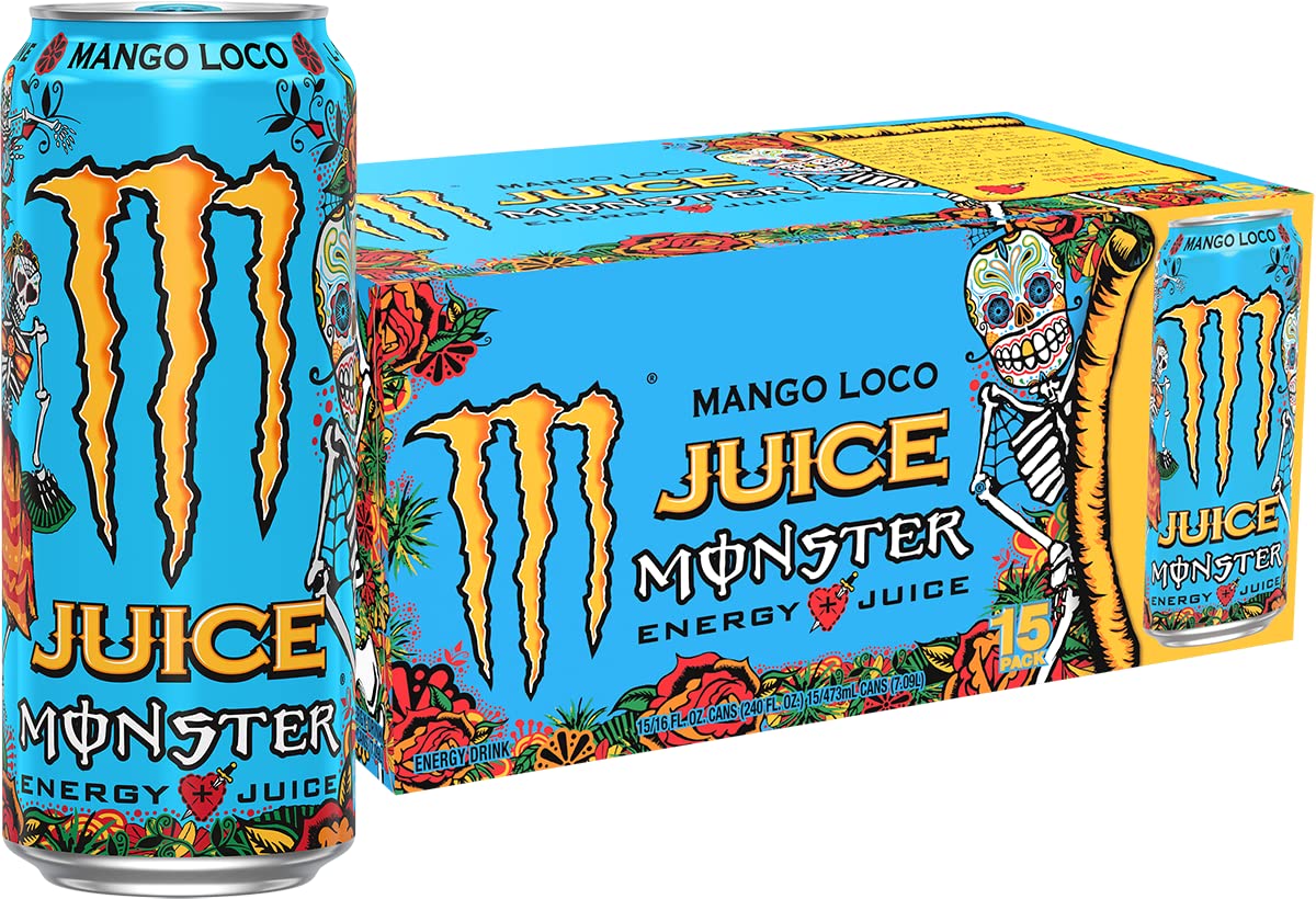 Monster Energy Juice Monster Mango Loco, Energy Drink, 16 Ounce