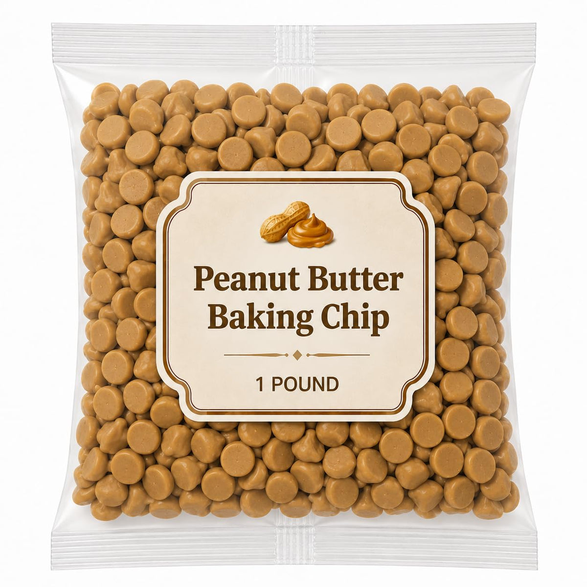 Peanut Butter Baking Chips, Creamy Flavor - 1 lb (Approx. 800 pieces)