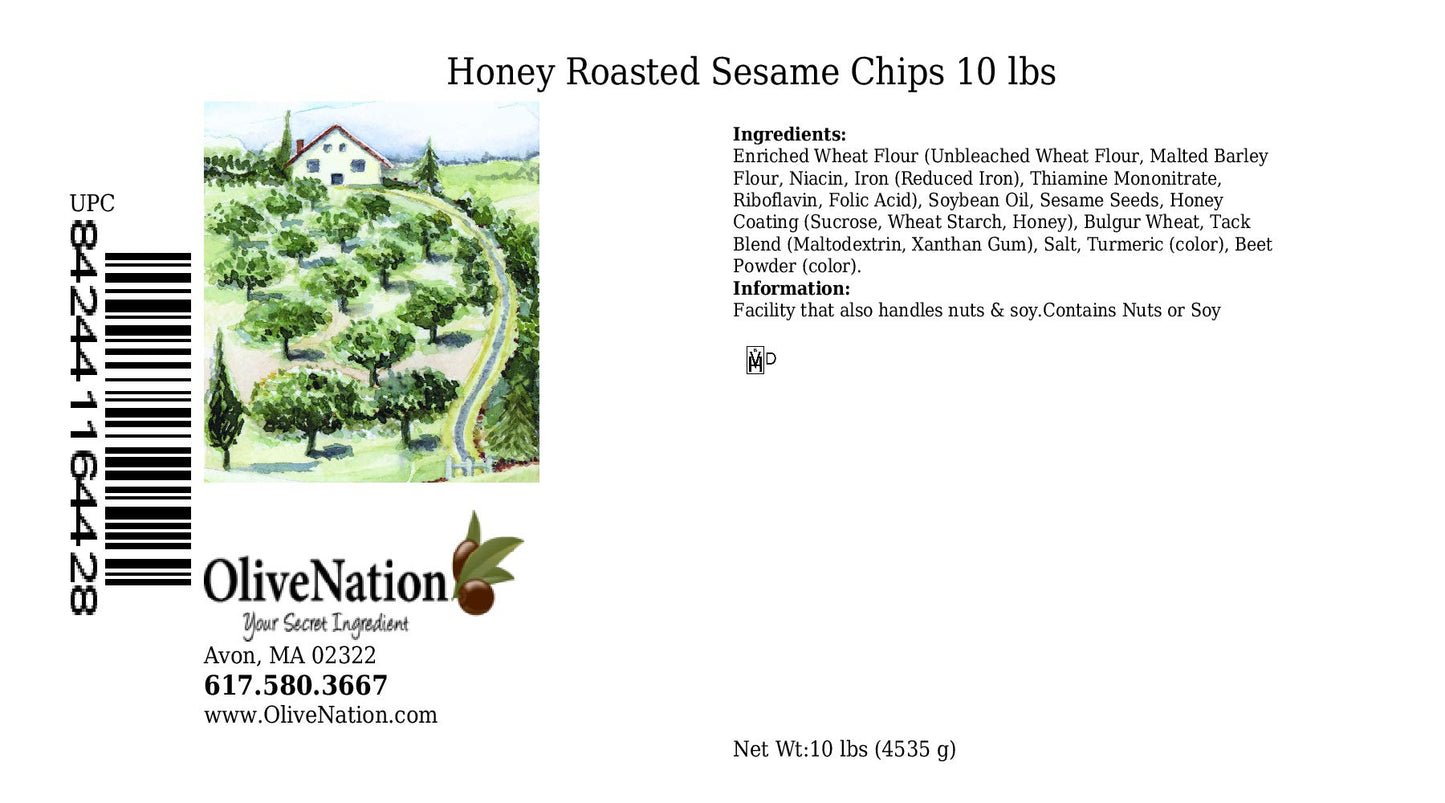 OliveNation Honey Roasted Sesame Chips - 10 lb