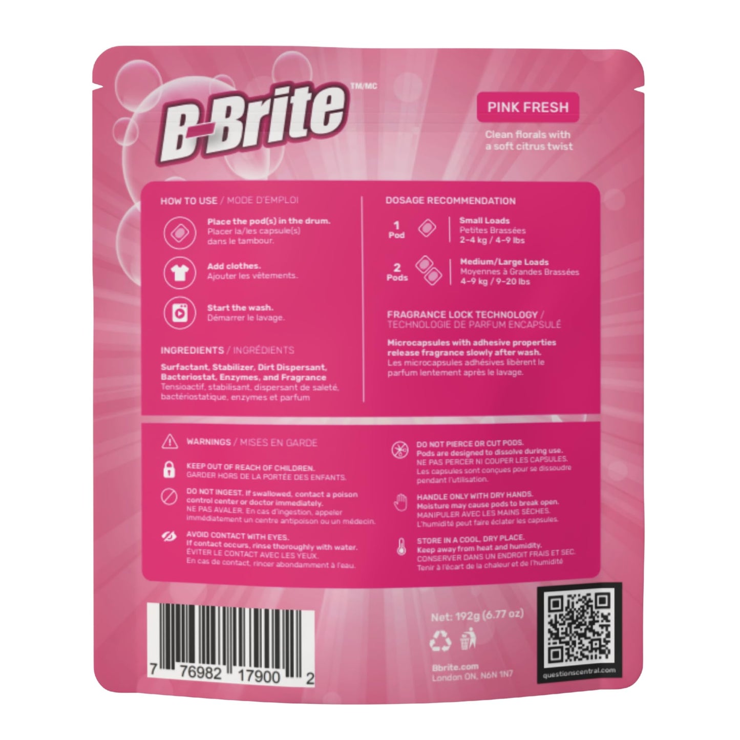 B-Brite Deep Clean Power Laundry Detergent Pods (24 Count)