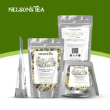 Nelson's Tea Apricot Peach Cobbler Tea Loose Leaf Blend - Jasmine Green Tea, Black Teas, Oolong, Safflower & Marigold Petals - Apricot Peach, Black