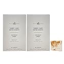Bath & Body Works Coconut Linen Fabric Care Dryer Sheets - 2 Boxes (80 Sheets Total) - with a Peach Gardenia Sample Soap