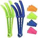 RUIMAICAN Window Blind Cleaner Duster Brush Kit 2 Pack Brush with 6 Microfiber Sleeves - Blind Cleaner Tools for Window Blinds Air Conditioner