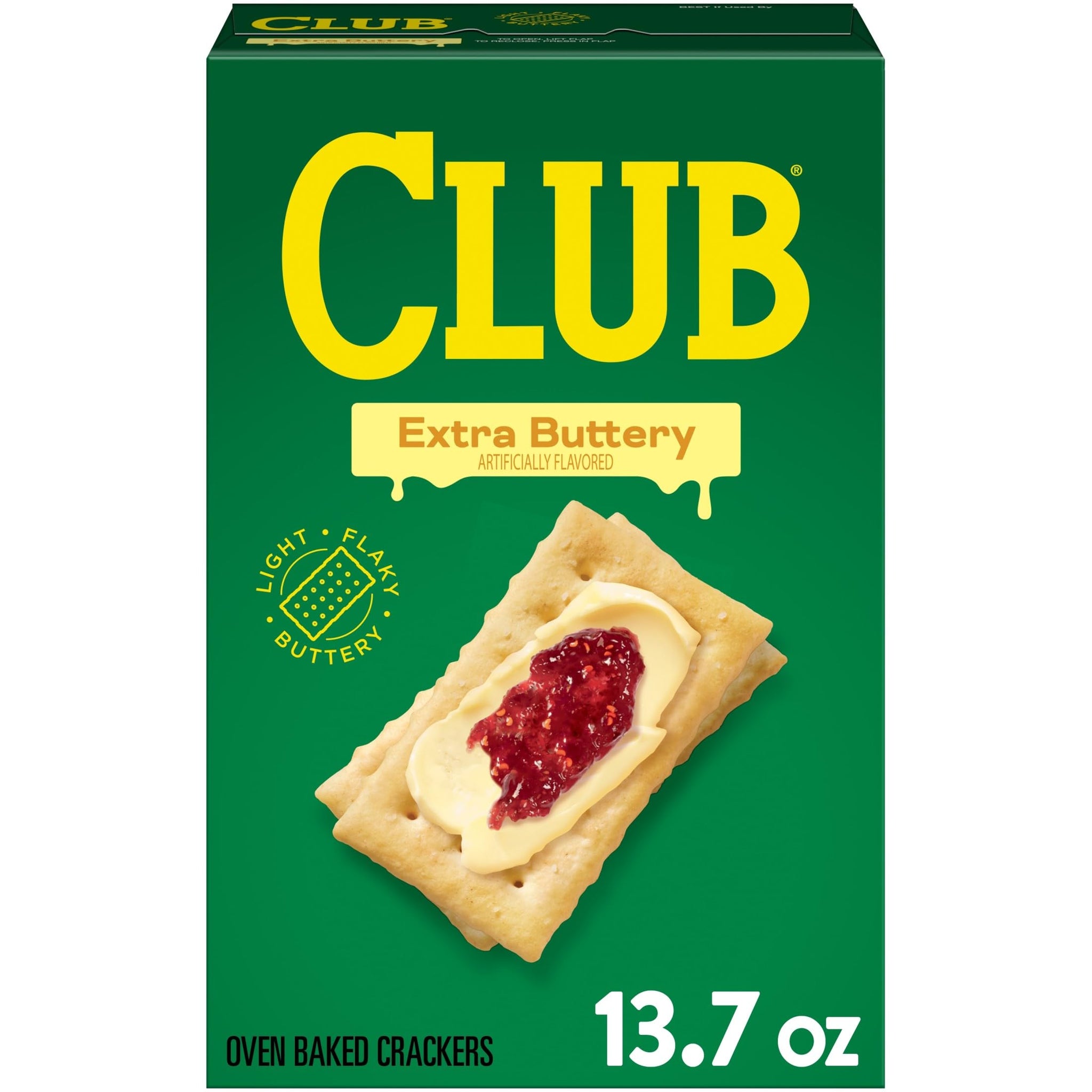 Club Crackers, Lunch Snacks, Snack Crackers, Extra Buttery, 13.7oz Box (1 Box)