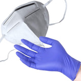 RRRP Qty 10 Gloves and 1 Cleaning Mask Bundle (BLUE) - Protection While Cleaning, Dust