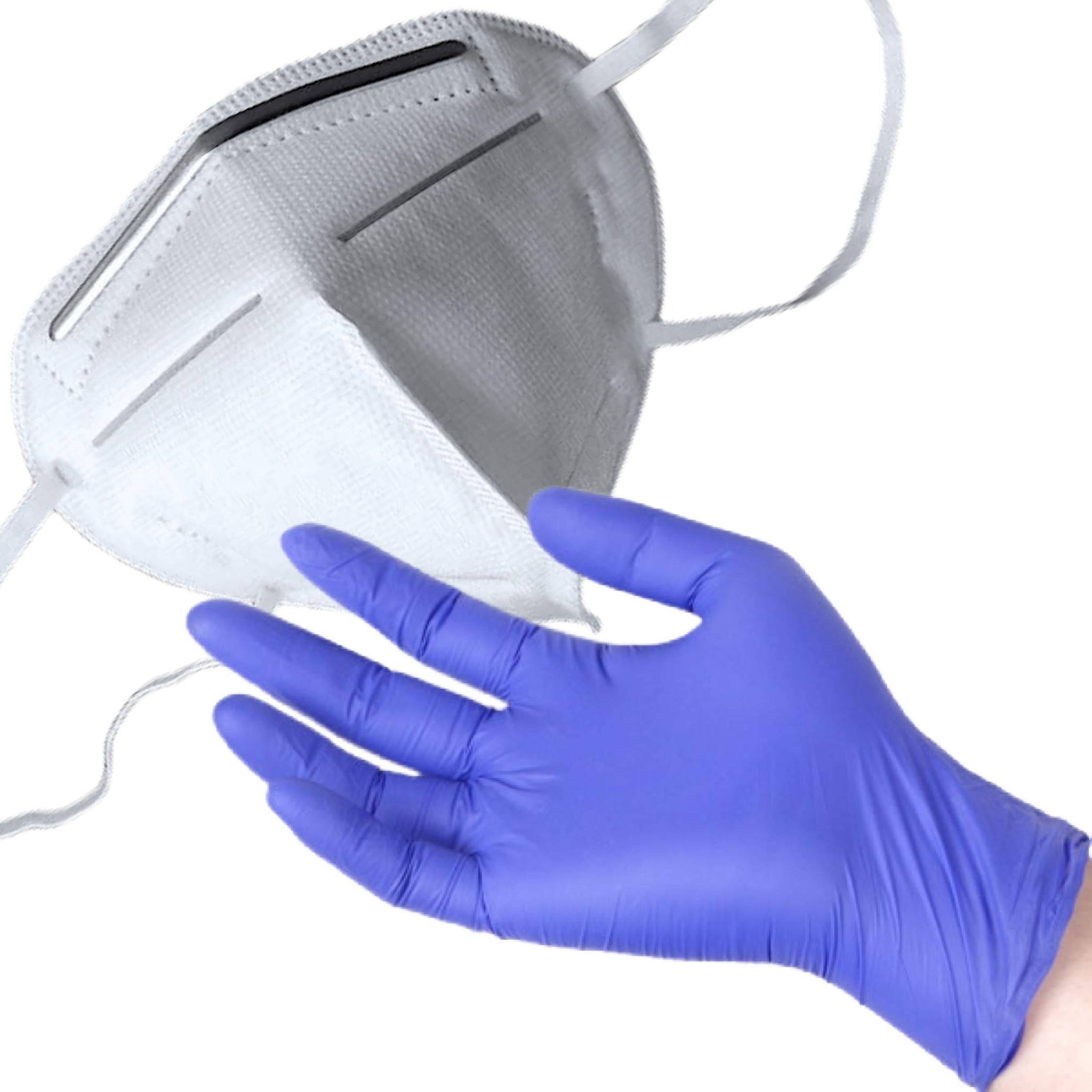 RRRP Qty 10 Gloves and 1 Cleaning Mask Bundle (BLUE) - Protection While Cleaning, Dust