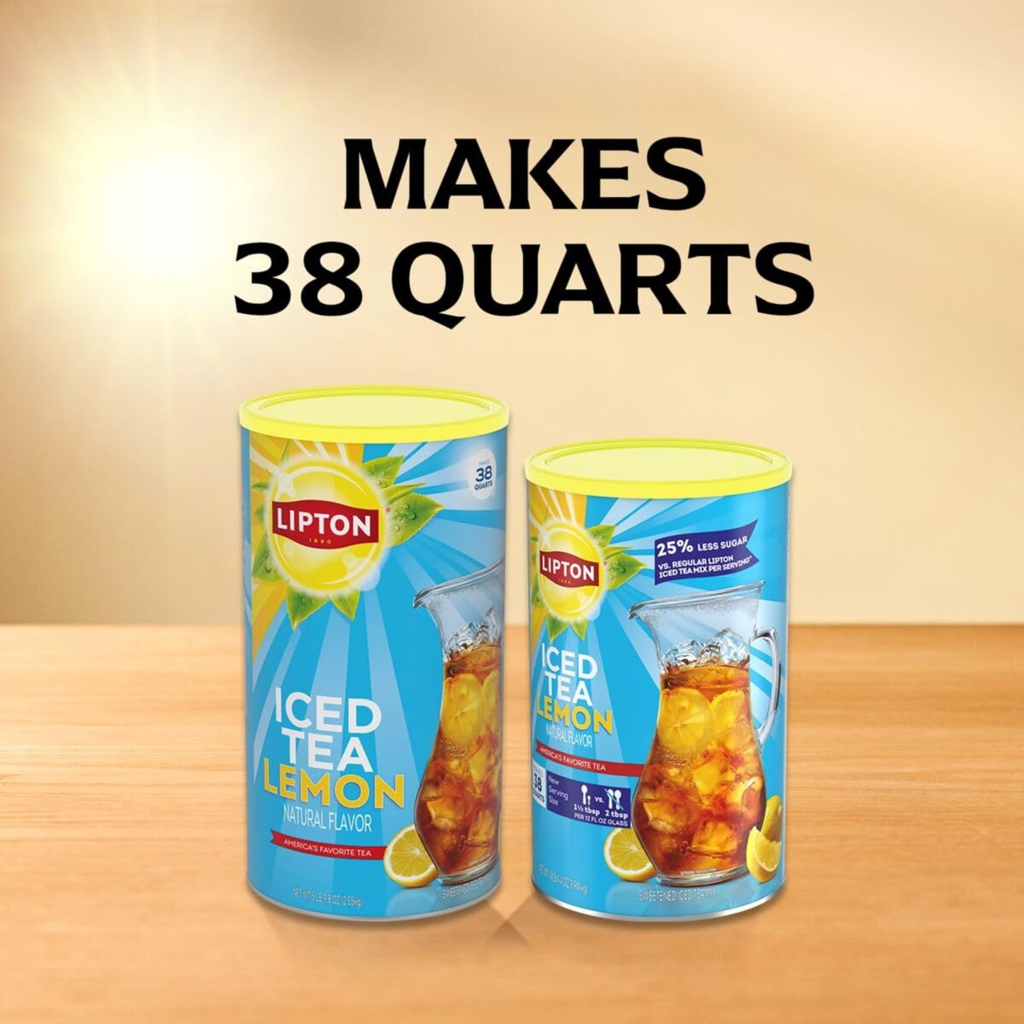 Lipton Sweetened Iced Tea Mix (Pack of 2) 38 Quarts Each