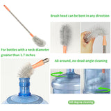 2-Pack Bucket Brush, Bottle Brush for Cleaning Extra Long Bottles, Gallon Jug Cleaner, Water Bottle Cleaner.
