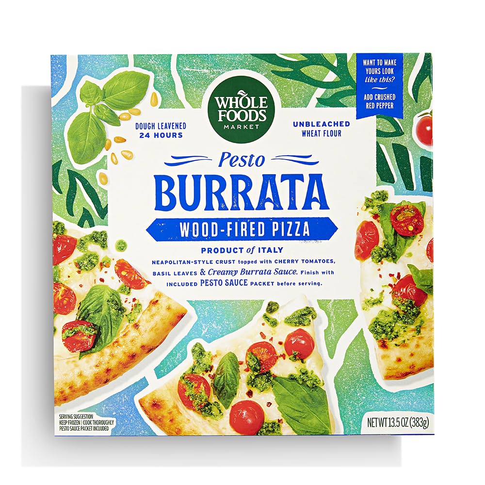 Whole Foods Market Burrata Pesto Pizza, 13.5 OZ