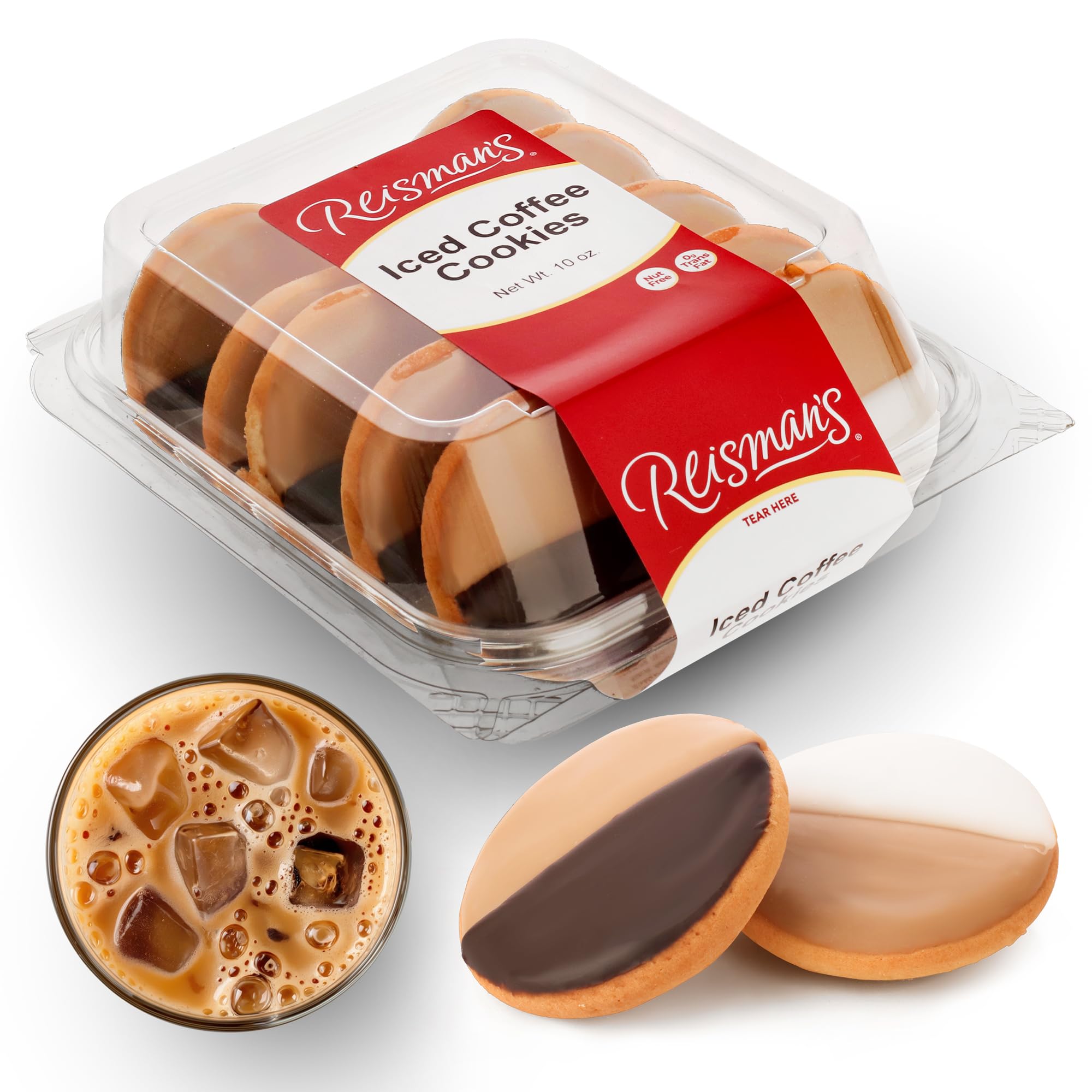 Mini Iced Coffee Gift Box | Snack Cookies Bakery Fresh | Gourmet Cookies Pack For Holidays And Birthdays | Nut-Free & Dairy-Free | 10 oz | Reisman's