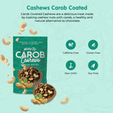 Missy J's Organic Carob Covered Cashews 8 Oz 3 Pack, Vegan Gluten Free, Substitute for Chocolate, Perfect for Snacks and Treats