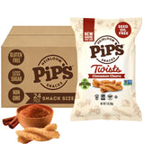 Pip’s Heirloom Cinnamon Churro Twists - 1 oz Bags (24 pk) - Individually Wrapped Snack Packs Made With Heirloom Corn & Avocado Oil - Better For You
