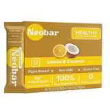 NEOBAR Lemon Coconut Plant-Based Vegan Snack Bars, Gluten Free Dairy Free Snacks, No Added Sugar, No Preservatives, Non-GMO | 12 Count