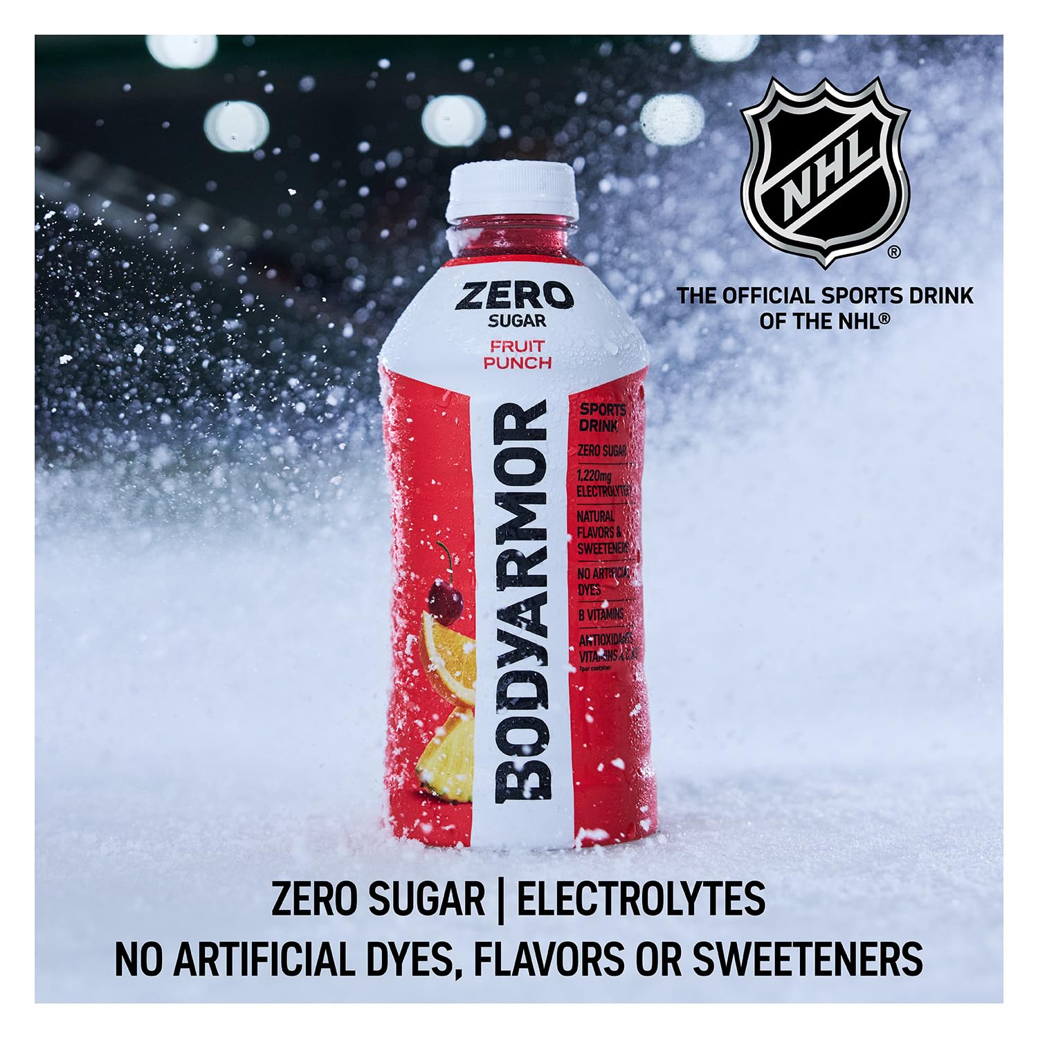 BODYARMOR ZERO Sugar Orange Electrolyte Drink, Natural Flavors, 28 Fl Oz Bottles (15 Pack), B Vitamins & Antioxidants Sugar Free Hydration
