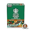 Starbucks K-Cup Coffee Pods, Medium Roast Hot or Iced Coffee, Decaf House Blend, 22 Keurig Pods