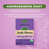 Herbal Cup Ayurveda Ashwagandha Tea, Organic Anti-Stress, No Caffeine Herbal Supplement (16 Count, Pack of 1)