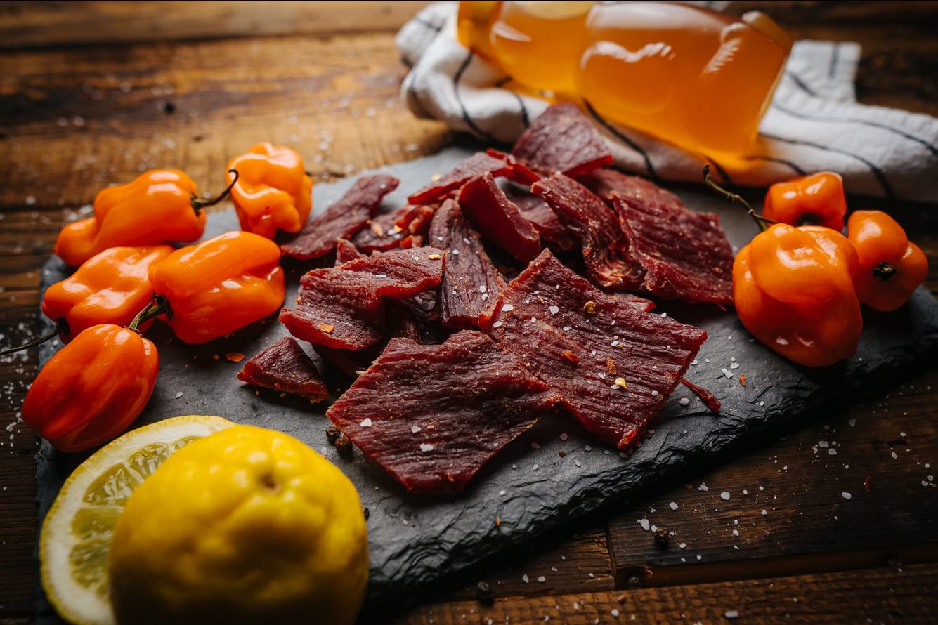 Glenwood Premium Beef Jerky Handcrafted Jerky, Honey Habanero 10 Ounce Bulk Jerky, Naturally Wood Smoked Jerky, Made in the USA, No MSG, Gluten-Free