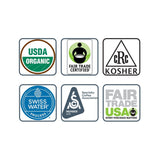 No Fun Jo Decaf: 12 Organic Compostable Pods for Keurig K-Cup Compatible Brewers, Swiss Water Process Eco-Friendly Single Serve Coffee Medium/Dark