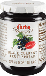 D’arbo All-Natural Blackcurrant Seedless Fruit Spread, 16 oz - Crafted Tradition, Pure Fruit Flavor No Artificial Preservatives-Ensuring a Naturally