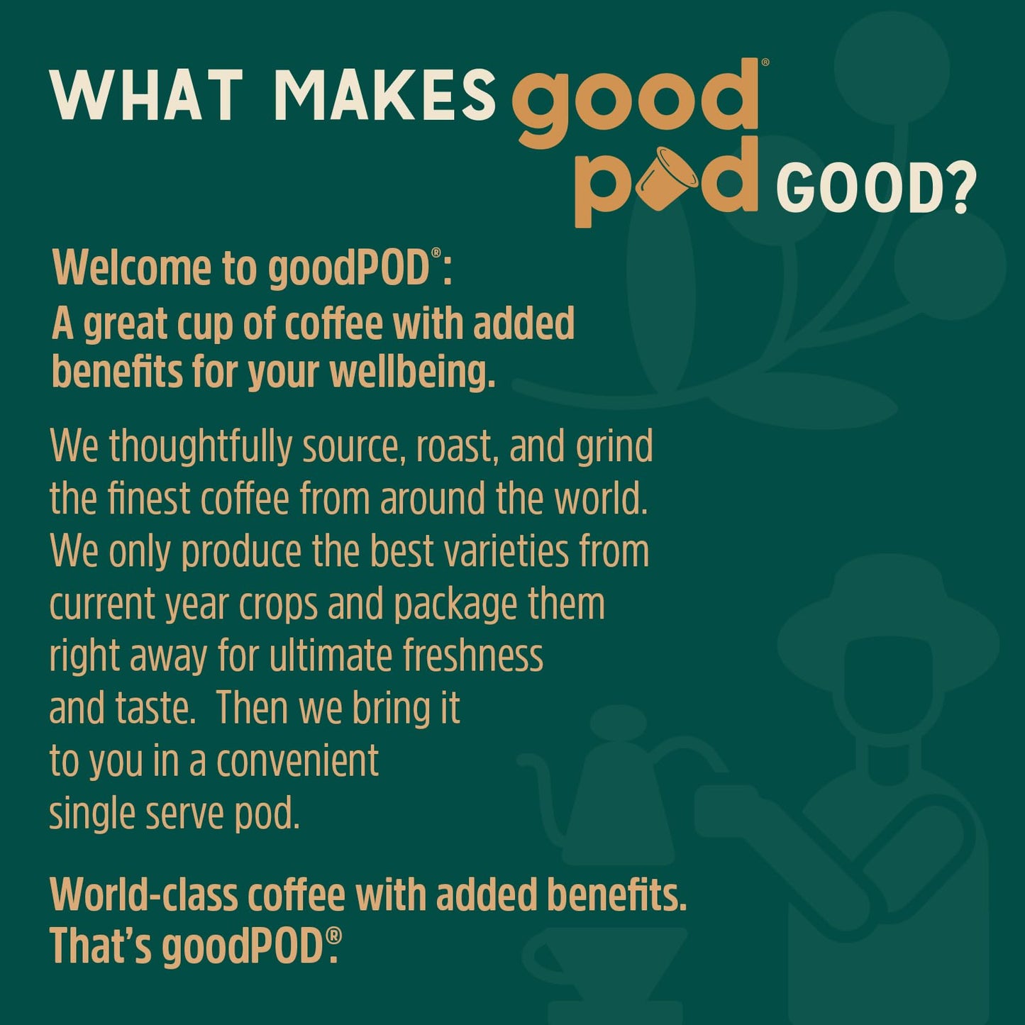 goodPOD Mood and Immune Support Single Serve Coffee K Cup Pods, Organic Arabica Coffee with Reishi & Chaga Mushrooms, Medium Roast, 40 Count