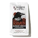 Red Rooster Coffee, The Raven Darker Roast Coffee - Notes of Dark Chocolate and Roasted Pecans, 12oz Whole Bean