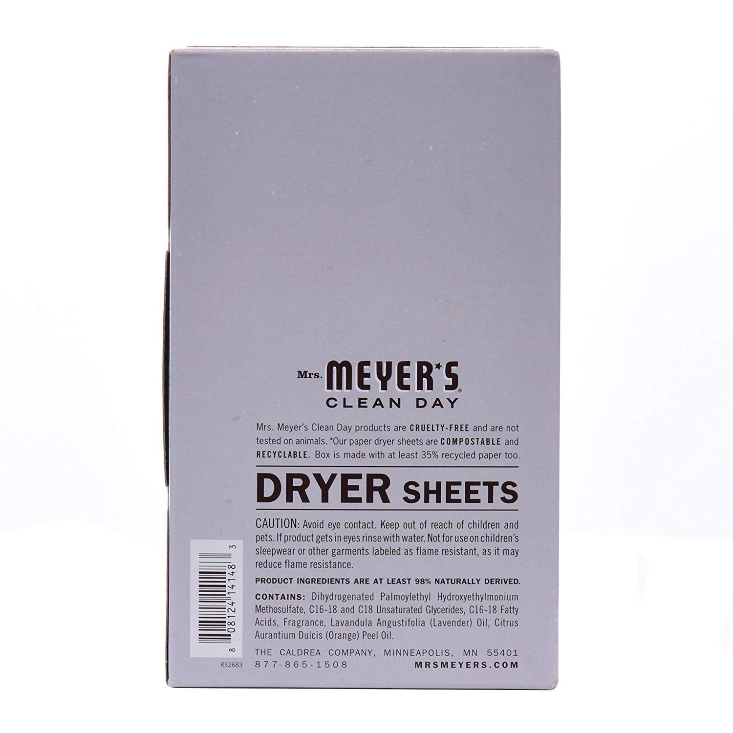 Mrs. Meyer's Clean Day Dryer Sheets (Lavender, 2 Pack, 160 Count)