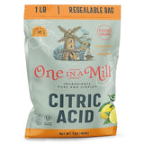 ONE IN A MILL Citric Acid Powder 1LB | Food Grade for Cooking, Baking, Canning, and Cheese Making | All-Natural Preservative & Flavor Enhancer | DIY
