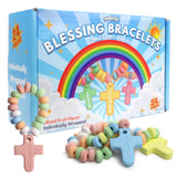 Cross Shaped Candy Bracelets, Individually Wrapped Edible Jewelry Treats, VBS or Sunday School Snacks, 24 Count, 10.16 Ounces