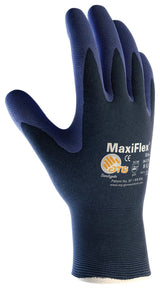 ATG 34-274/S Maxiflex Elite, 18G Blue Nylon, Nitrile Micro-Foam Grip Blue