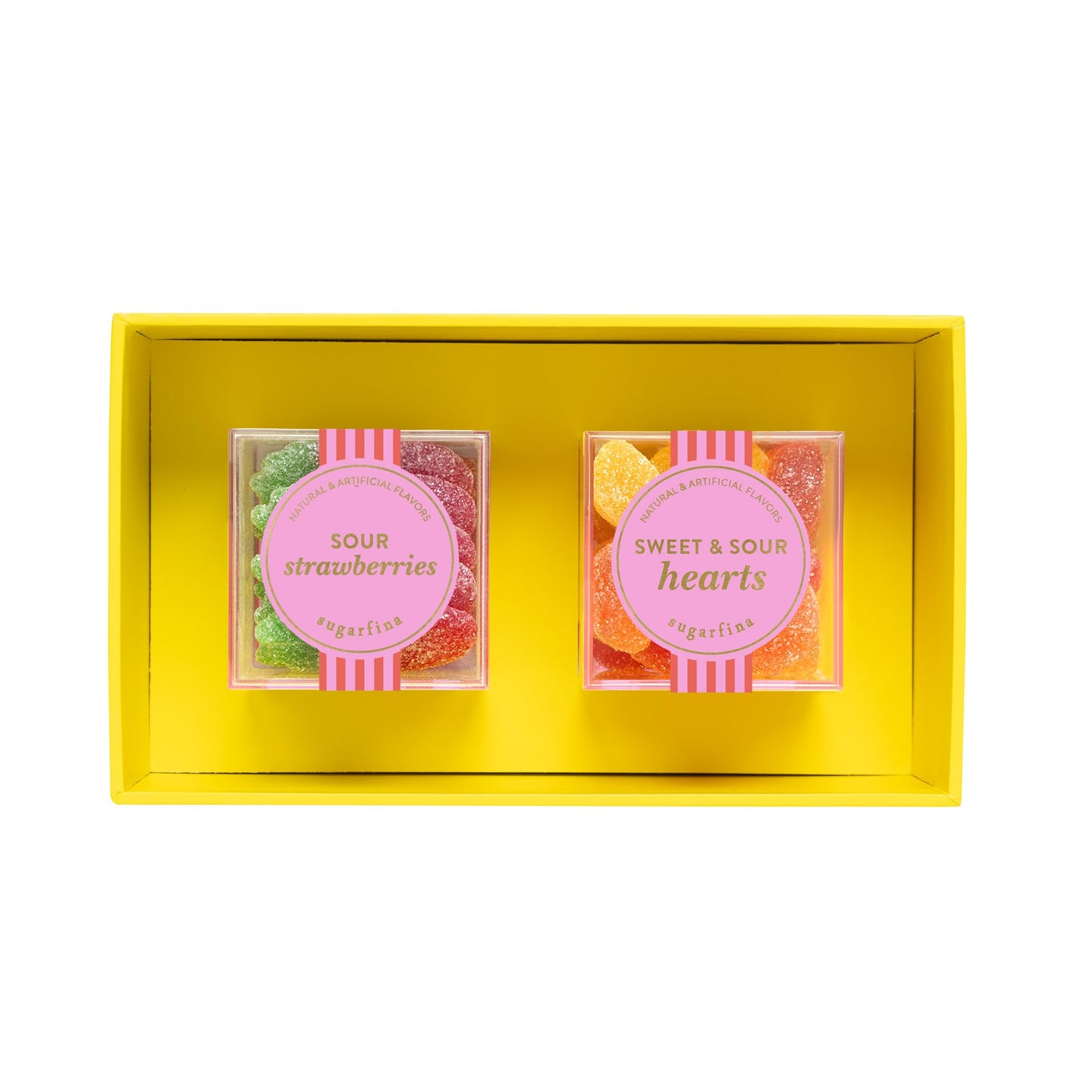Sugarfina Sweet and Sour 2 Piece Candy Bento Box | Sour Strawberries, Sweet & Sour Hearts