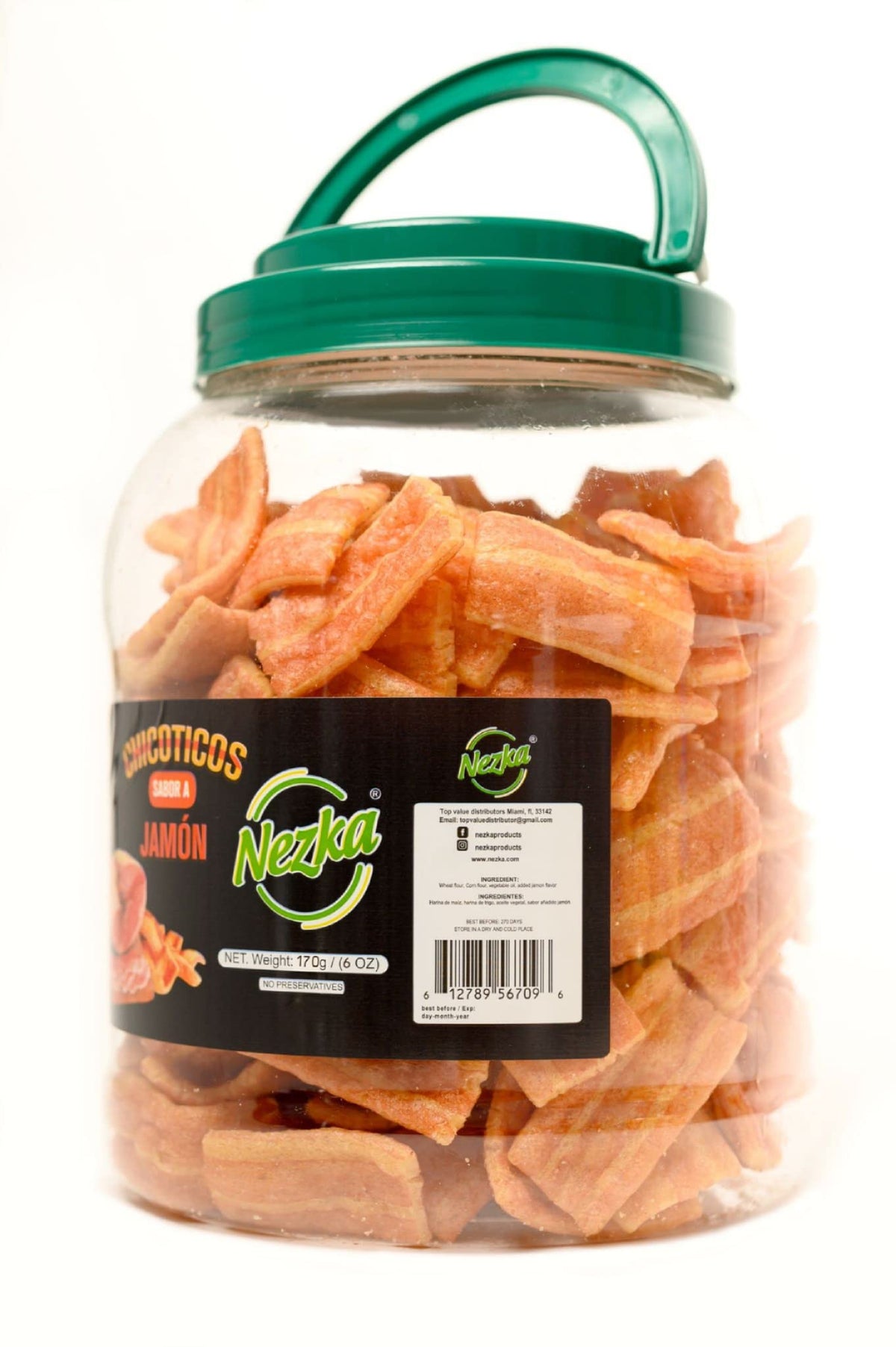 Chicoticos Nezka Jamón - Cuban Delicious Ham Flavored Crunchy Snacks - 6 Oz