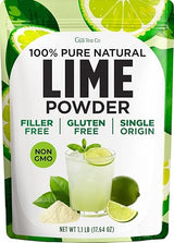 Gya Tea Co Lime Powder 1.1 lb (17.64 oz) - Rich in Vitamin C, Raw Lime Juice Powder - Water Flavor Enhancer for Drinks, Smoothies, Cooking, Cocktails
