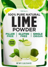 Gya Tea Co Lime Powder 1.1 lb (17.64 oz) - Rich in Vitamin C, Raw Lime Juice Powder - Water Flavor Enhancer for Drinks, Smoothies, Cooking, Cocktails