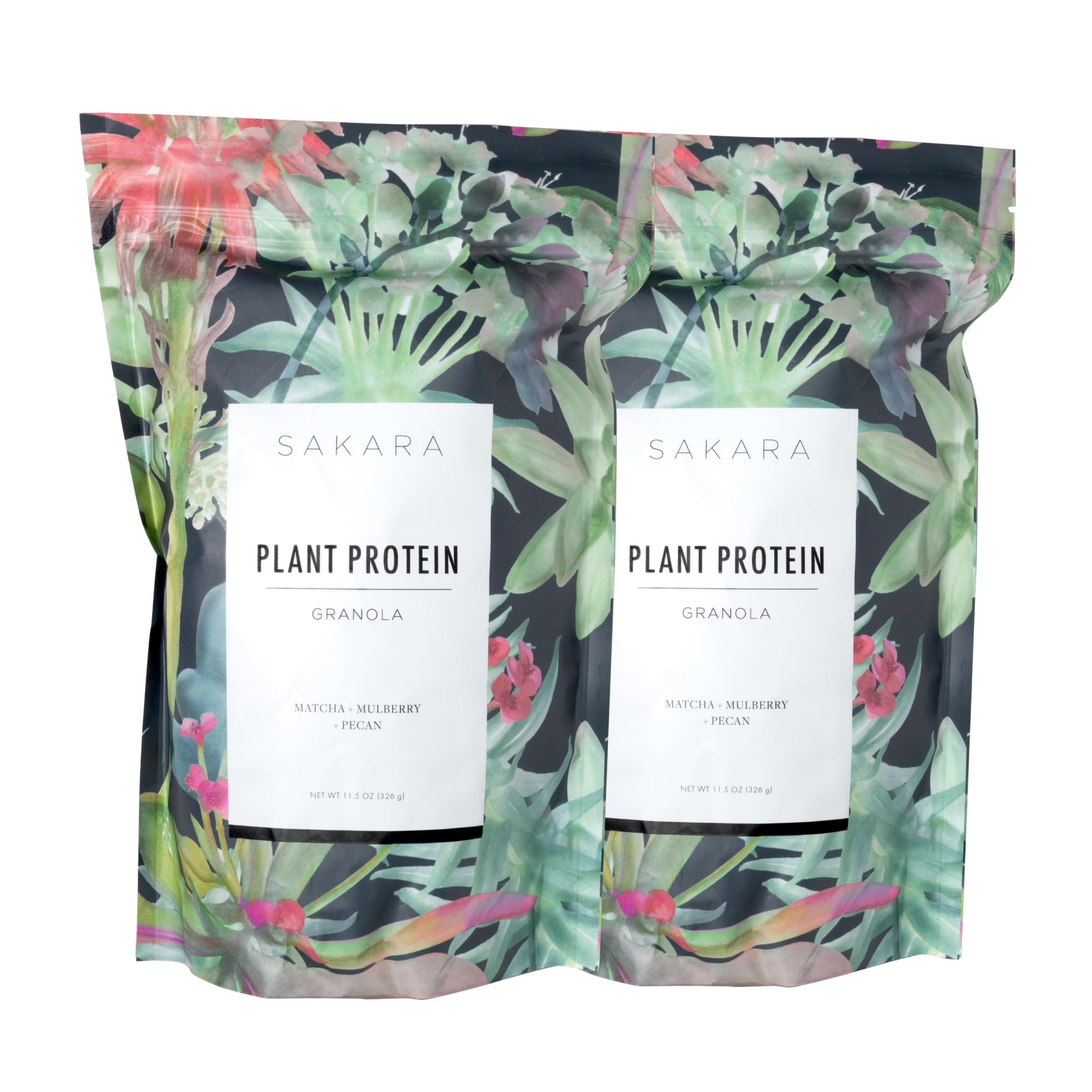 SAKARA Plant-Based High-Protein Granola Mix - Nutrient-Rich Ingredients, Vegan, Gluten-Free, Non-GMO, No Sugar Granola, Supports Satiation and Boosts