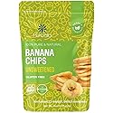 Herbaila Dried Banana Chips Unsweetened Bulk, 1 lb. Dried Bananas, Unsweetened Banana Chips, Dehydrated Bananas, Unsweetened Dried Banana slices
