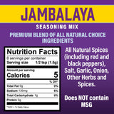Cajun's Choice Jambalaya Seasoning Mix - 0.42 oz Packet - Pack of 2, All Natural, No MSG - Authentic Louisiana Creole Spice for Chicken, Seafood
