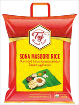 TAJ Sona Masoori Rice 10lbs | Short Grain White Rice | Product of India