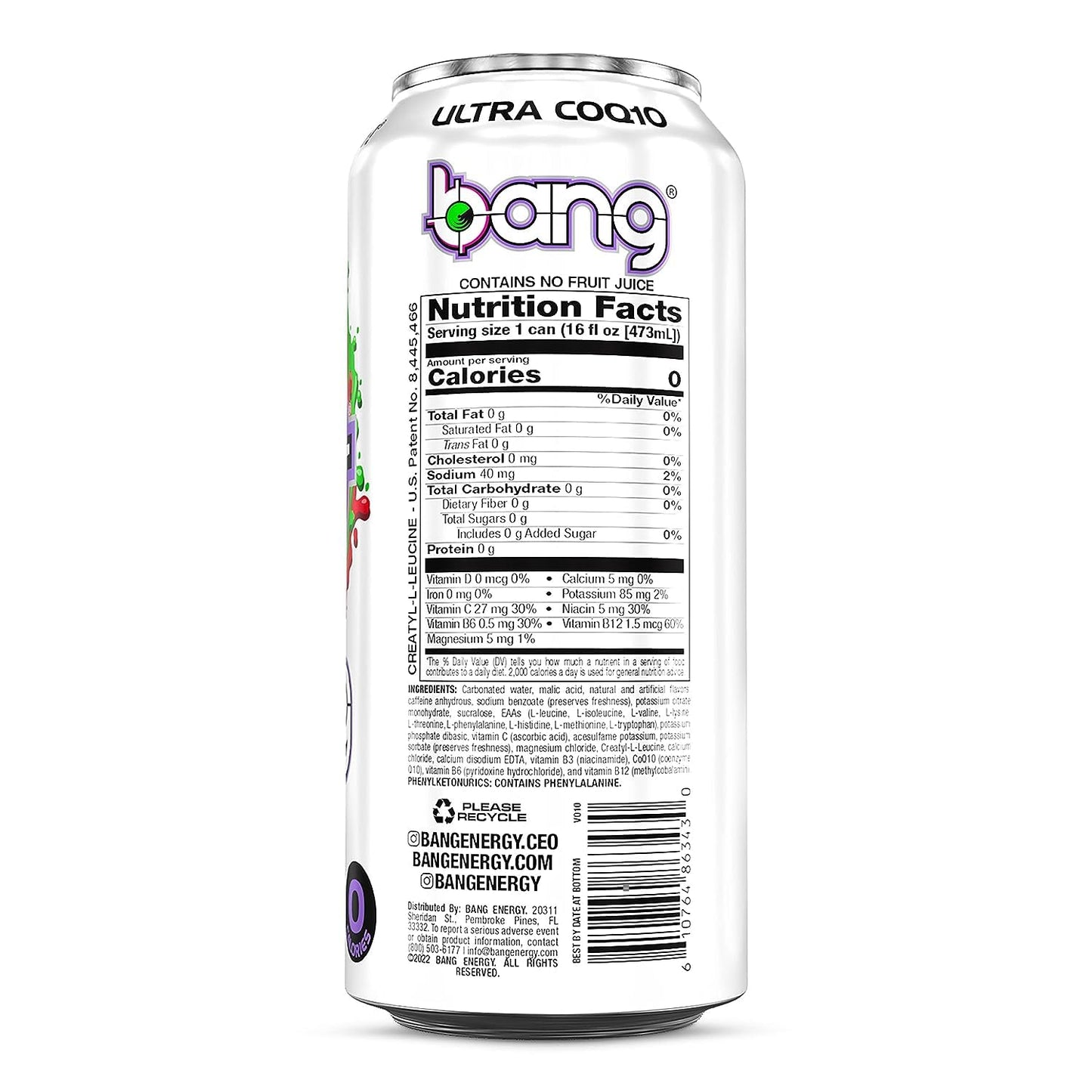 VPX Bang - Sour Ropes- 16fl.oz. (Pack of 16)