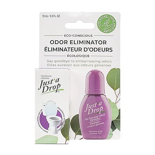 Prelam Just a Drop Odor Eliminator - Before You Go Toilet Freshener - Deodorizer Odor Eliminator - Toilet Bowl Freshener - Refreshing Spring - 6 pc
