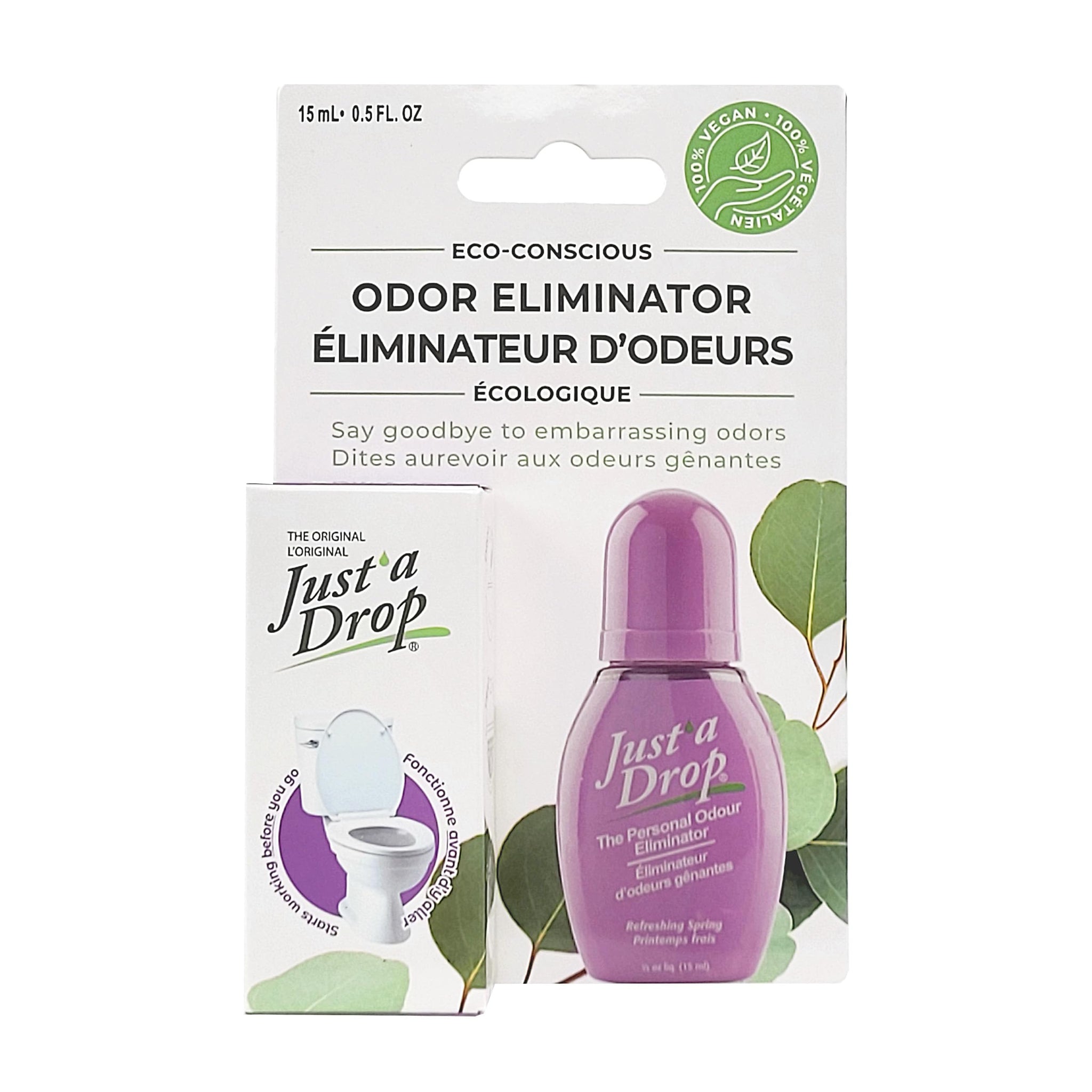 Prelam Just a Drop Odor Eliminator - Before You Go Toilet Freshener - Deodorizer Odor Eliminator - Toilet Bowl Freshener - Refreshing Spring - 6 pc