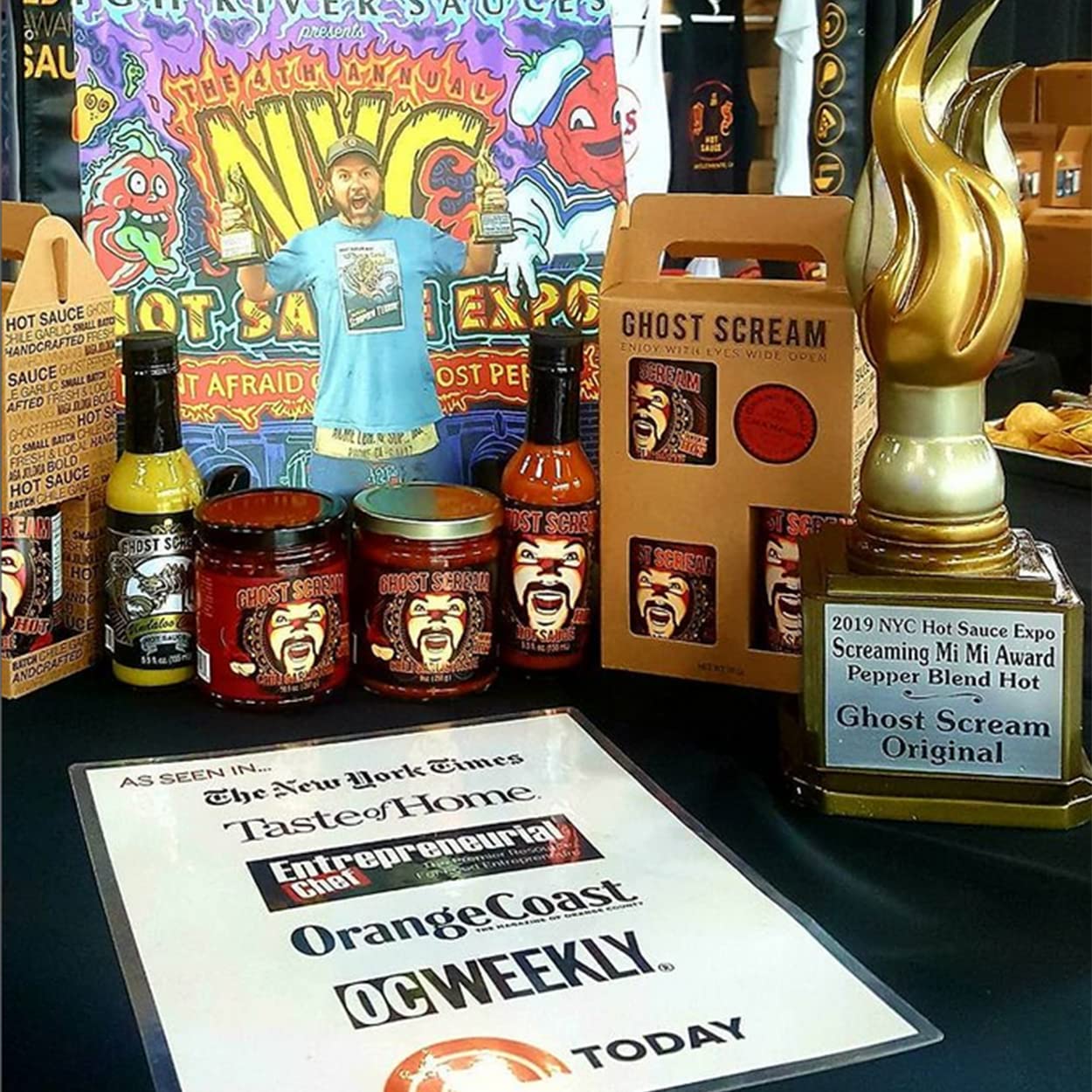 Ghost Scream Hot Sauce - “Chili Garlic Jam” (Sweet, Spicy & Smoky) - This Award Winning Recipe (from a World Renowned Chef) Combines Fresh Ghost Chili